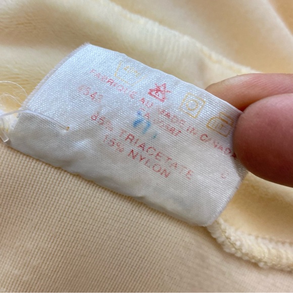 Vintage Conrad Elegant Cream Velvety Nightgown Housecoat Robe L - Picture 4 of 16